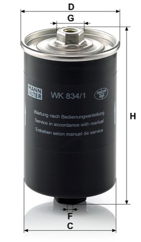 Mann-Filter WK 834/1 Fuel Filter