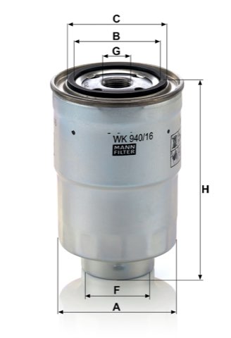 Mann-Filter WK 940/16 x Fuel Filter