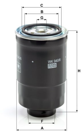 Mann-Filter WK 940/6 x Fuel Filter