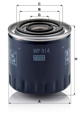 Mann-Filter WP 914 Oil Filter